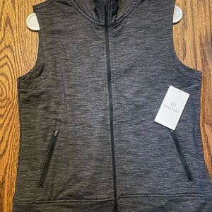 Charcoal Sleeveless Hoodie Vest